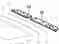 Zonnedakafdekking. Porsche 911/964 - 91156402501, 91156402600
