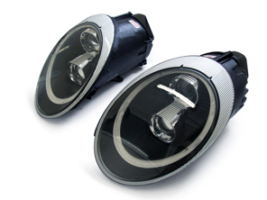 Scheinwerfer Dual-Projektor Xenon + Aurora-Licht, schwarze Linse. Porsche 997 05-08 RHD - 99763115713, 99763115813