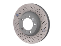 Remschijf voor, geboord monoblok, 330 x 34 mm. Porsche 996 / 997 (OE-nr. 99635140904 en 99635141004). - 99635140902, 99635140903, 99635140904, 99635141002, 99635141003, 99635141004 - PFL30922, PFR31022