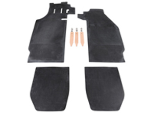 Gummi-Fußmattensatz, schwarz. Porsche 911/912 LHD - 90255101120, 90155101223, 1601700610, 90155101220, 90255101120, 90255112120, 90255112220 - 1601700610
