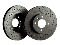 Black Diamond CROSS DRILLED & GROOVED Performance Brake Discs FRONT. Porsche 986 / 987  Boxster - KBD 928, KBD928