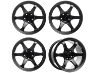 Titan 7 Forged T-D6E 6 Spoke Alloy Wheel Set 18' Machine Black. Porsche 987 / 981 / 718 - TD6E1890048513071MB, TD6E1810035513071MB