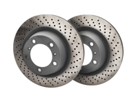 Brake disc rotor SET OF 2, Rear. Porsche 991 3.4L (OE Part No 99135240100 /99135240200) - 99135240100, 99135240200, 205861C, 205860C