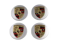 Enjoliveurs de roue avec écusson coloré pour Porsche Macan (Lot de 4) - 00004460511, 00004460711