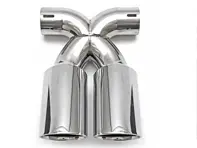 Auspuff Deluxe Dual Style Endrohr Chrom poliert. Porsche 987.2 Boxster / Cayman - 98711125730, 98711125831, 98711198130, 98711125860