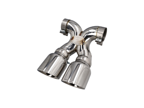 Terminale di scarico Deluxe Dual Style cromato lucido. Porsche 987.2 Boxster / Cayman - 98711125730, 98711125831, 98711198130, 98711125860