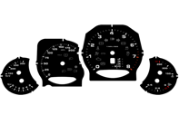 Dial face set, MPH. Porsche 970 Panamera S / Panamera 4S