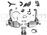Exhaust Muffler / Silencer Sports VALVETRONIC for Boxster 987 / Cayman - 98704420002, 98704420003, 98704420012, 98704420013