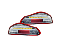 LED Indicator Unit Rear, Red outline / Clear lens. Porsche 986 Boxster - 98663144504, 98663144604, 00004490067 - EU-74-BOX-R-15