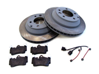 Rear brake disc and brake pads package Porsche Macan Turbo - 95B615601D, 95B698451A, PAB615121, 95B698451L