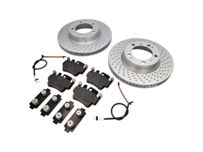 VORDERE Bremsbeläge und Bremsscheibenpaket für Porsche Boxster 986 S - 99635140501, 99635140601, 99635294904