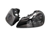 Fari anteriori a LED neri Upgrade 2023 stile PDLS Porsche Cayenne 957 2007-2010 Guida a sinistra - 95563117501, 95563117530, 95563117601, 95563117602, 95563117630