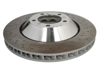Disque de frein avant léger, percé et alvéolé, 380 x 34 mm. Porsche Boxster Spyder 98SP / Cayman GT4 981/982 (références OE 9GT615301N et 9GT615302N) - 98135140581, 98135140580, 98135140681, 98135140680, 9GT615301N, 9GT615302N - PFL41787, PFR41887