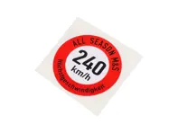 Autocollant vitesse maximale 240 KM/H. Porsche 955 / 957 Cayenne - 958010539, 95570138700