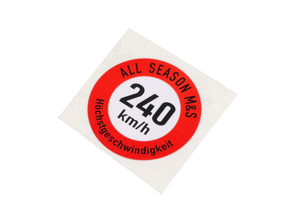 Aufkleber Höchstgeschwindigkeit 240KM/H. Porsche 955 / 957 Cayenne - 958010539, 95570138700