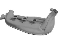 Abgaswärmetauscher, Baustahl. Porsche 911 1965-76 Vergasermotor - 91.011, 91011, 91.012, 91012, 91121102160, 1623102370, 1623102570, 91.011S, 91011S, 91.012S, 91012S, 91121102210, 1623102380, 1623102580, 91133091011, 91133091012 - 1623102370, 1623102380