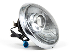 Umrüstsatz für LHD-LED-Scheinwerfer mit verchromtem Reflektor und klaren Gläsern. Porsche 911 / 964 - 91163102400, 91163111300, 90163110100