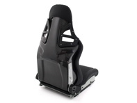 轨道桶形运动座椅 - DTX RECLINE，黑色皮革 - 有裂缝和磨损 - 9997809100, 9997809110