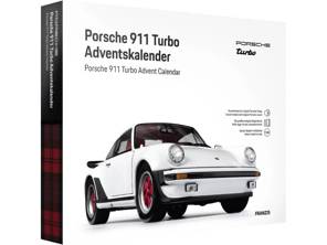 Porsche 911 Turbo miniature au 1/24e, blanche, calendrier de l'Avent