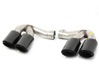 Sports exhaust tail pipes, in Black. Porsche 9YA Cayenne - 9Y0044200G