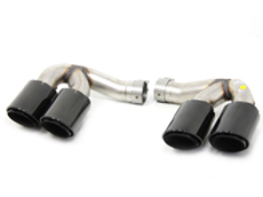 Sports exhaust tail pipes, in Black. Porsche 9YA Cayenne - 9Y0044200G