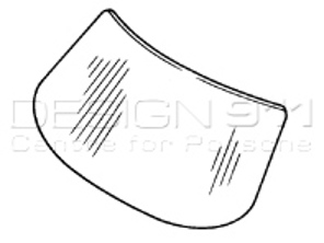 Vetro anteriore in policarbonato leggero. Porsche 911 F/G 1968-89 - 91151C, 911-5-1C