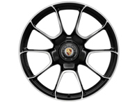 Centre lock Turbo S Exclusive Design rear alloy wheel in Black finish 21' 12J ET70 - 992601025AF041