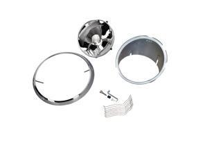 Scheinwerfersatz, loses Set, mit Chromrand, ohne Glas. Porsche 911 69-83 LHD - 91163111300, 1695100900
