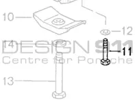 Unterlegscheibe für Getriebestützlager mit Sechskantschraube. Porsche 993 C4 / 993 C4S / 993 Turbo MANUELL - 90007507309