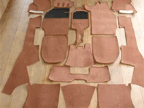 Ensemble de tapis de sol intérieur. Porsche 911 1965-68