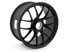 20-Zoll-Leichtmetallrad 911 Turbo Sport III vorn, in Schwarz Matt. Porsche 991.2 - 99136277101JE1, 99136277101