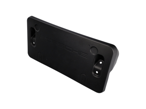 Front bumper number plate holder, Black. Porsche 95B.1 Macan - 95B807287A1E0, 95B807287C1E0