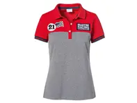 Polo femme Porsche rouge gris chiné - Martini Racing Collection