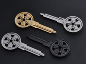 Schlüsselrohling im Fuchs-Stil, Schwarz. Porsche 911 - 91453190310, 91153890300