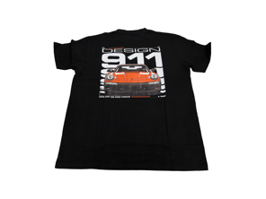 Design 911 T-Shirt - Black / Grey with Left-Chest Logo & Large Rear Graphic