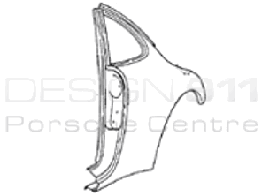 1/4-Panel-Coupé hinten. Porsche 993 1994-98 - 99350390100GRV, 99350390200GRV