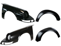Wheel arch backdate kit with front wings. Porsche 911 69-73 LWB - 93050330799, 93050330899, 90150303223GRV, 90150303123DSK, 90150303123, 90150303223GRV, 90150303223DSK, 90150303223, 1680300170, 1680300180, 1680300770, 1680300780
