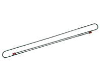 Brake line, 2210mm. Porsche 356 RHD cars - PCG35260401, 69535260401, 10406253596