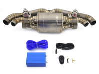 Exhaust sport valvetronic silencer in Titanium for Porsche 992 Carrera and Turbo - Designtek - 992251052A, 992298019, 992251053A, 992298019A