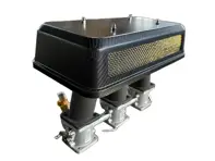 Par de tapas de filtro de aire de fibra de carbono con malla. Porsche 911 Carbs/Weber/ITB