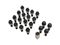 Radschrauben und Sicherungsbolzen-Satz (bis zu 7 mm Abstandshalter), schwarz beschichtet, für moderne Porsches - 99636120302, 99636120301, 99636120300, WHT004676A, WHT006978, WHT010065A