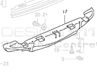 Heatshield for rear bumper. Porsche 996 C2 / C4 2002>> - 99650547502