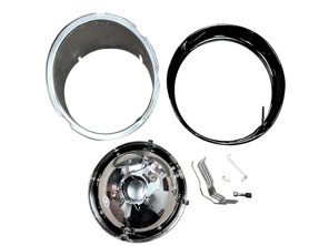 Kit de phares, kit séparé, avec bordure noire, sans verre. Voitures Porsche 911 69-83 LHD (Left hand drive) - 91163111300