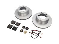 REAR Brake Pads and Brake Disc Package. Porsche 964 C2 1989-91 SMALL CALIPER - 96435294903, 95135204102, 96461236501, 95135204105ABS, 96435294903BRE, 99635208602, 15940, 95135204105, P65010, 96461236500, 96461236502, 99635208601, 96435209601