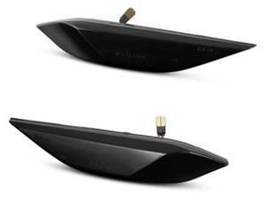 Répétiteurs latéraux LED avec lentille fumée. Porsche Cayenne 958 - 95863110100, 95863110200