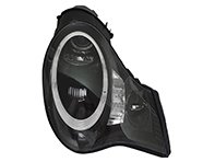 HEADLAMPS RHD (D2 HID) W/ DTR Ring + LED Indicator + LED Built-In Projector Foglamp Shiny-Black (PAIR) - 996631065, 996631066