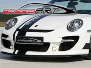 Pare-chocs avant avec lèvre inférieure et conduit d'air SpeedArt BTR-XL. Porsche 997 Turbo