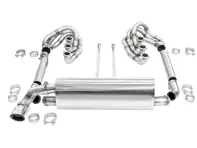 Système d'échappement sport CARGRAPHIC GT pour carrosserie rétro, avec collecteur ID42 GT, sans chauffage, sortie d'échappement gauche - 96411104504, 96411104605, 96411104502, 96421103905, 96421103932, 96421104004