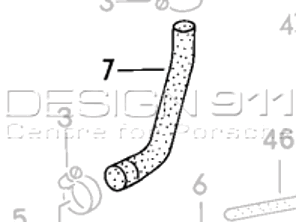 Durite de liquide de refroidissement du radiateur. Porsche 924 - 046121061