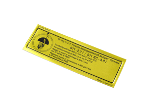 Autocollant de synchronisation du moteur. Porsche 911 - 91100650101